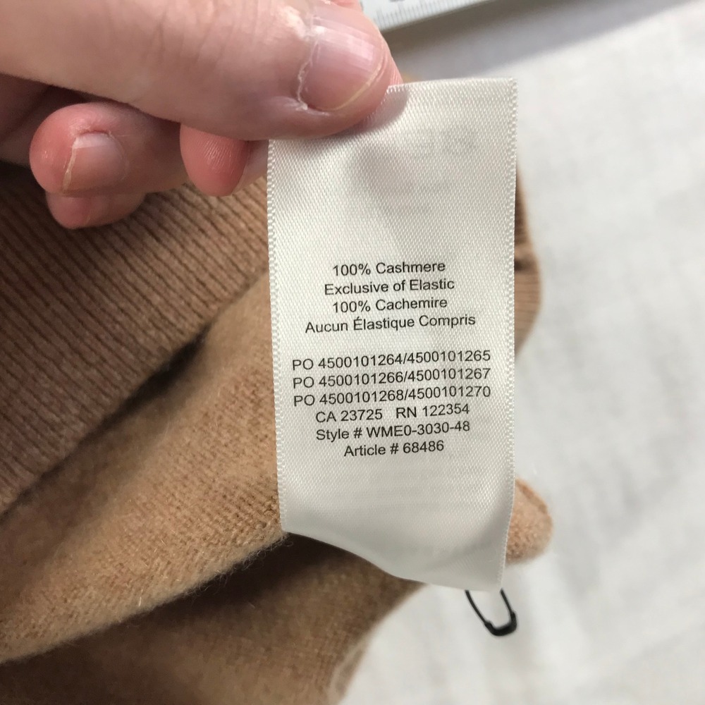 The Group by Babaton 100% Cashmere Crewneck Sweater Camel Brown Medium - Picture 5 of 7